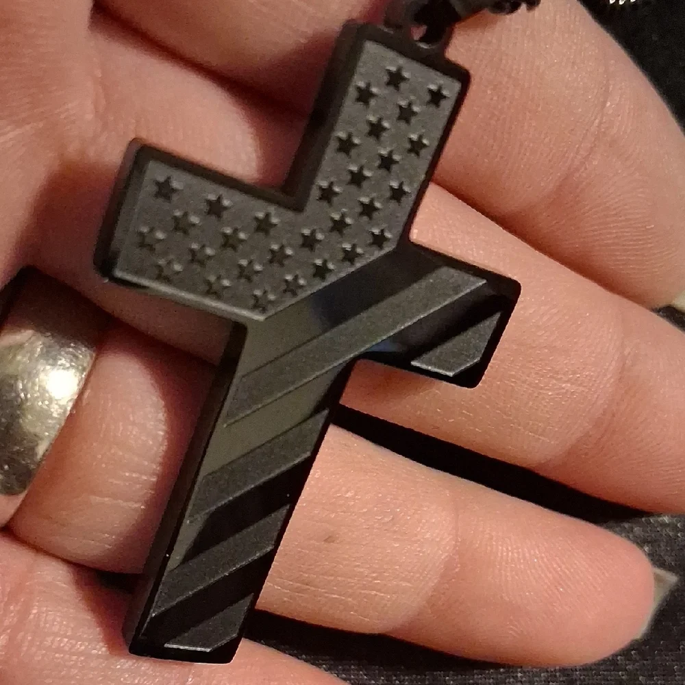 Silver Cross Pendant Necklace
